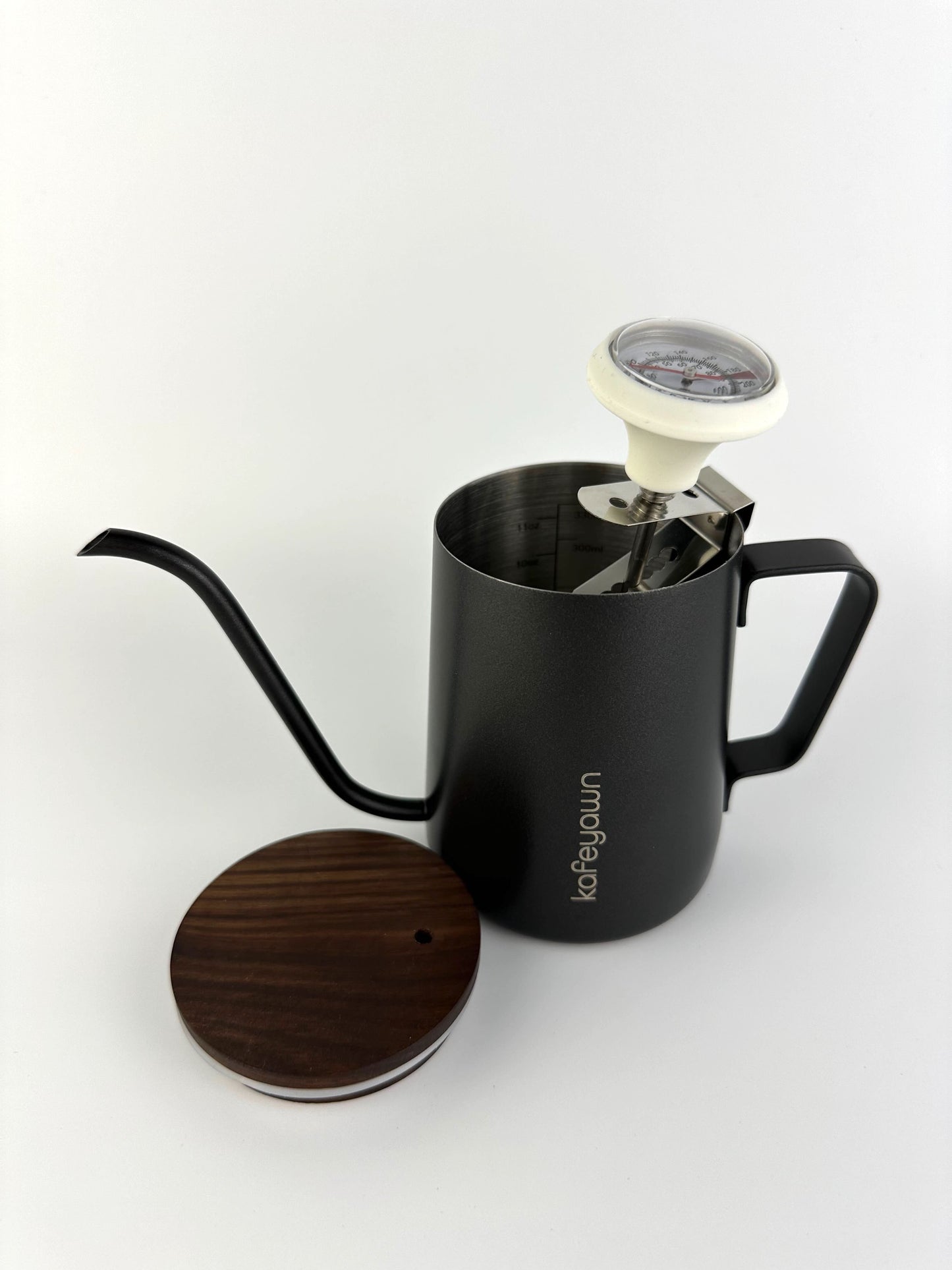 Kafeyawn Gooseneck Kettle (300ml) with Thermometer |Kafeyawn 細長咀手沖壼(300 毫升) 附溫度計