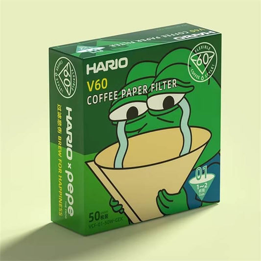 Hario x PEPE (悲傷蛙) limited V60 Paper Filter for 01 Size Dripper (50P)